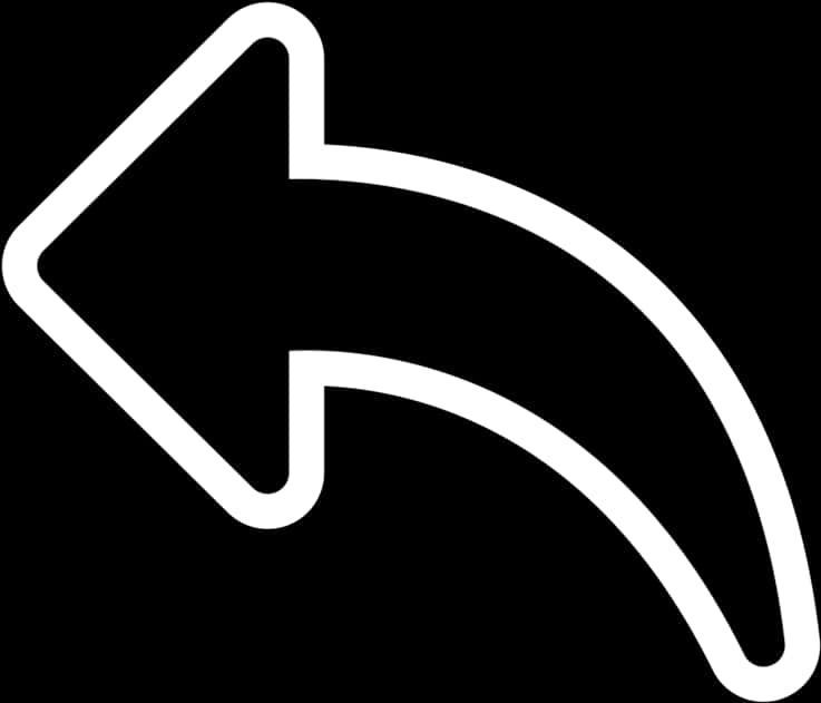 Curved Left Arrow Icon