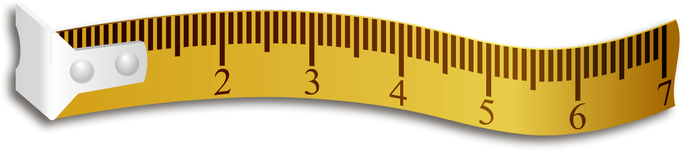 Curved Measure Tape Illustration