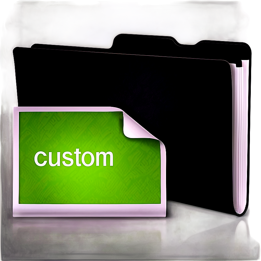 Custom Black Folder Graphic Png Tyw