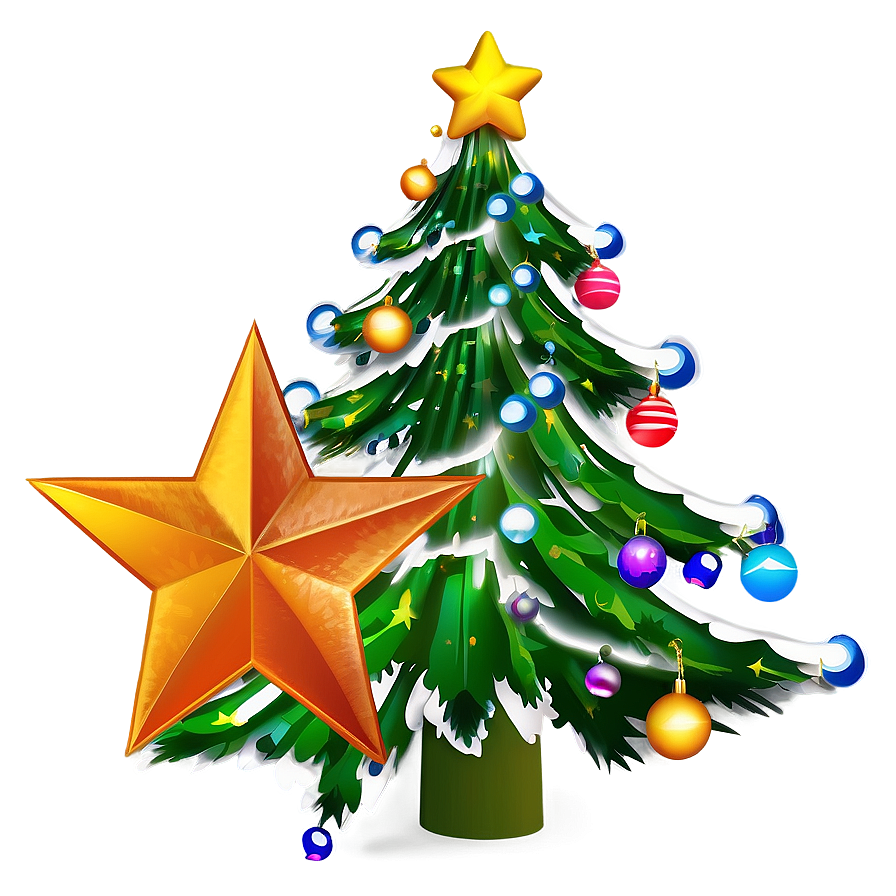 Custom Christmas Tree Star Png Jht