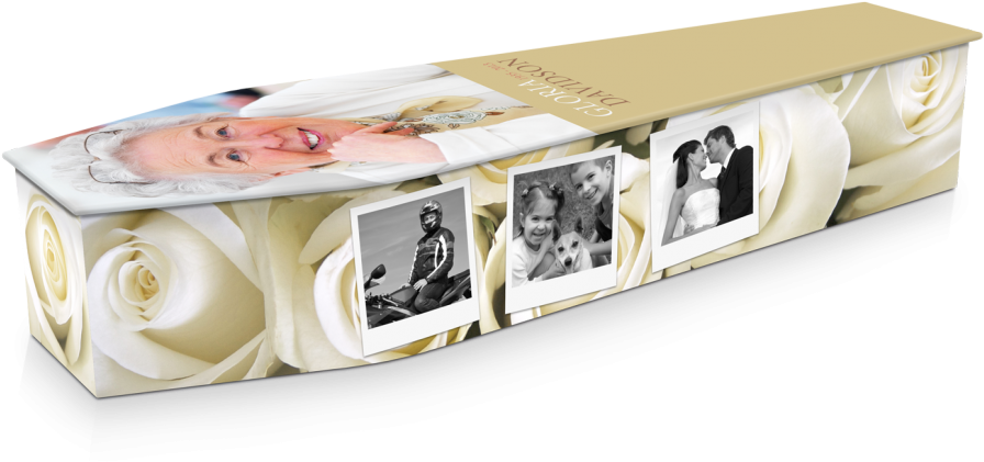 Custom Decorated Coffinwith Photographs