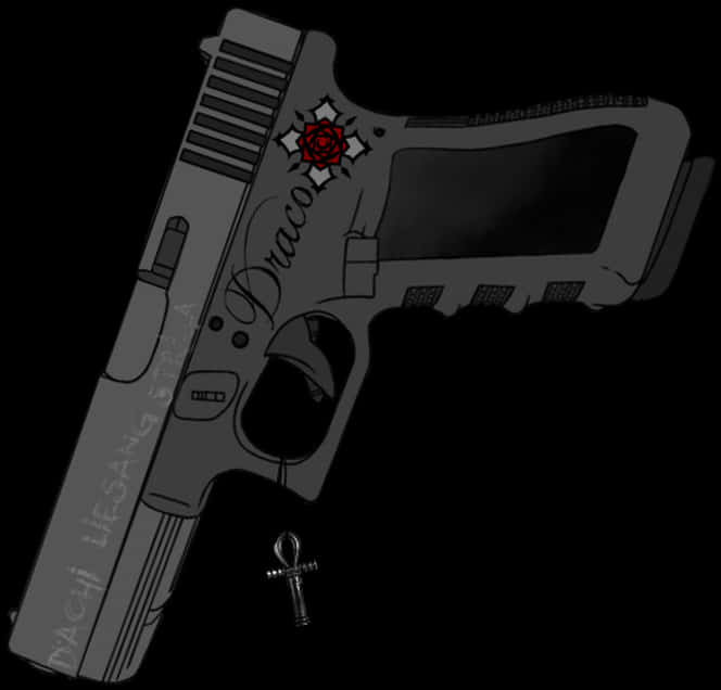 Custom Engraved Glock Pistol