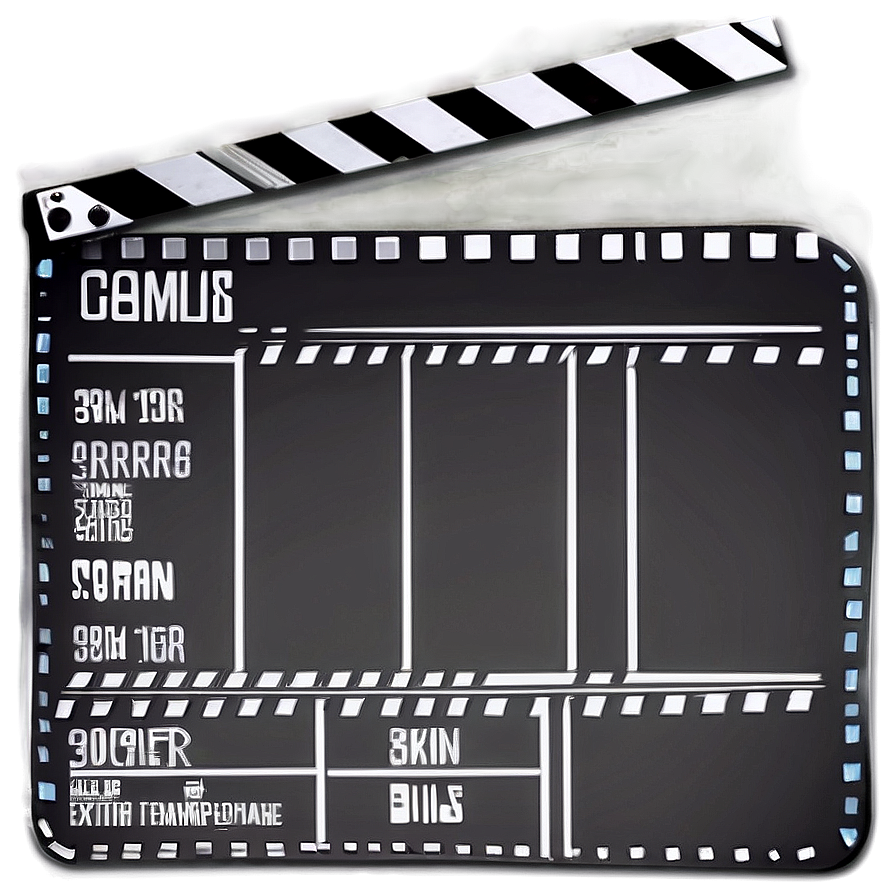 Custom Film Slate Template Png Xdt47