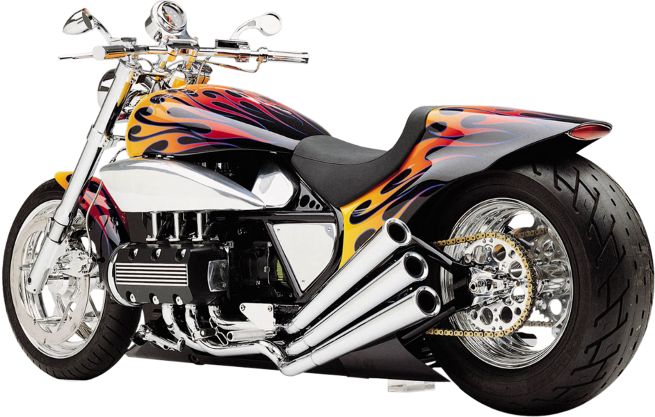 Custom Flame Paint Motorcycle