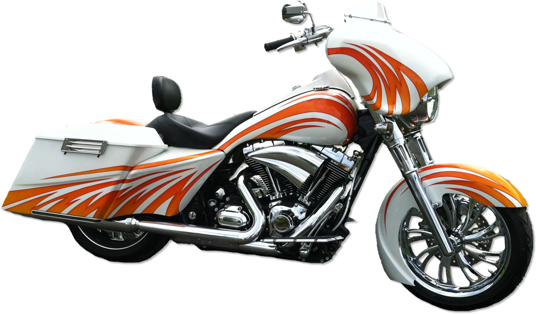 Custom Flame Paint Motorcycle