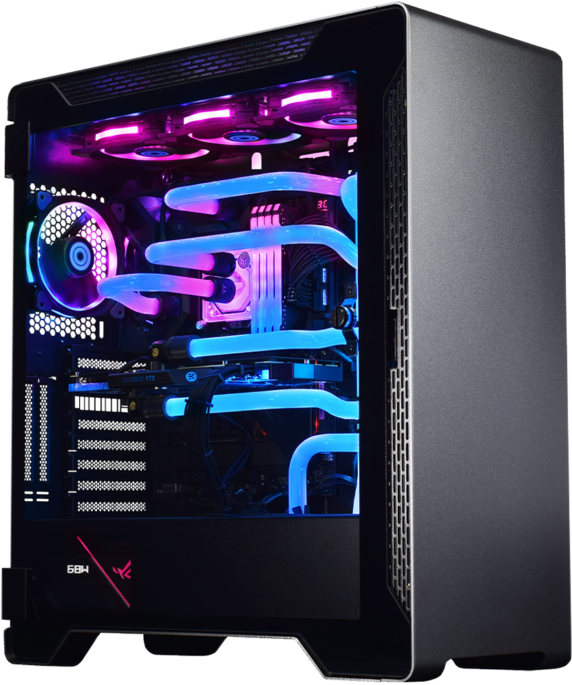 Custom Gaming P Cwith R G B Lightingand Water Cooling