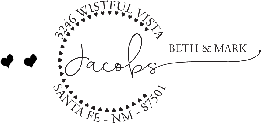 Custom Jacobs Family Address Logo