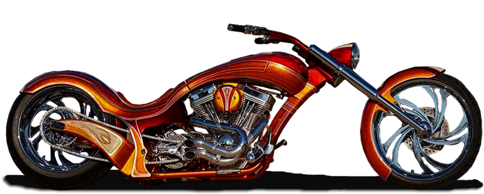 Custom Red Chopper Motorcycle.png