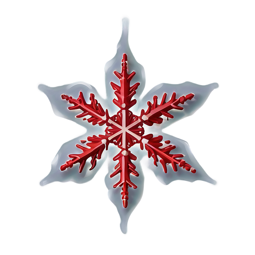 Custom Red Snowflake Png 06282024