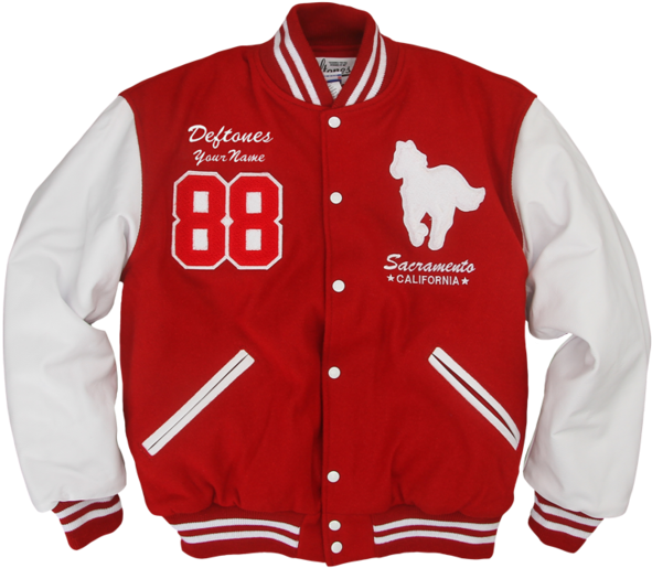 Custom Red White Varsity Jacket88