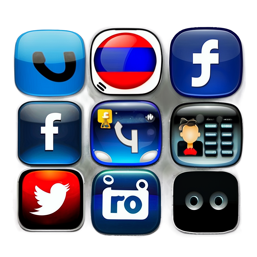 Custom Social Media Icons Png 35