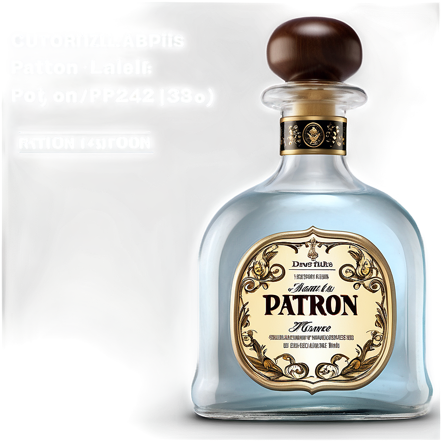 Customizable Patron Bottle Label Png Svk