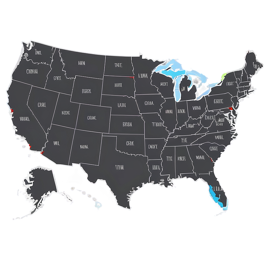 Customizable Usa Map Png Dfx