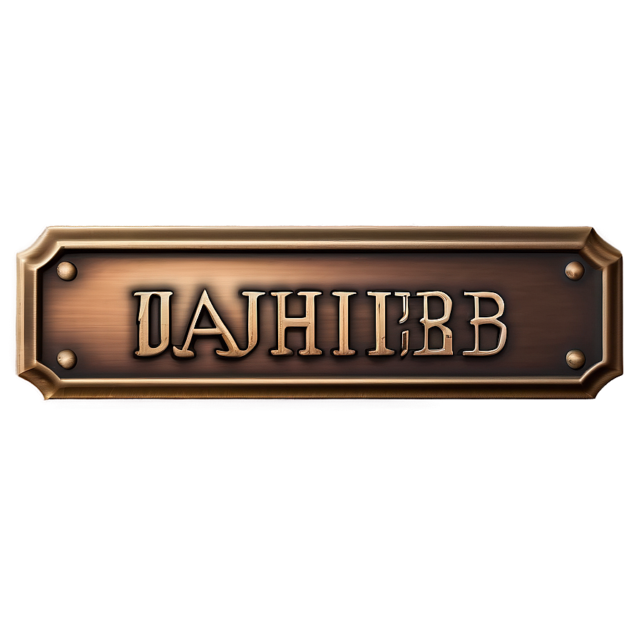 Customized Bronze Nameplate Png 93