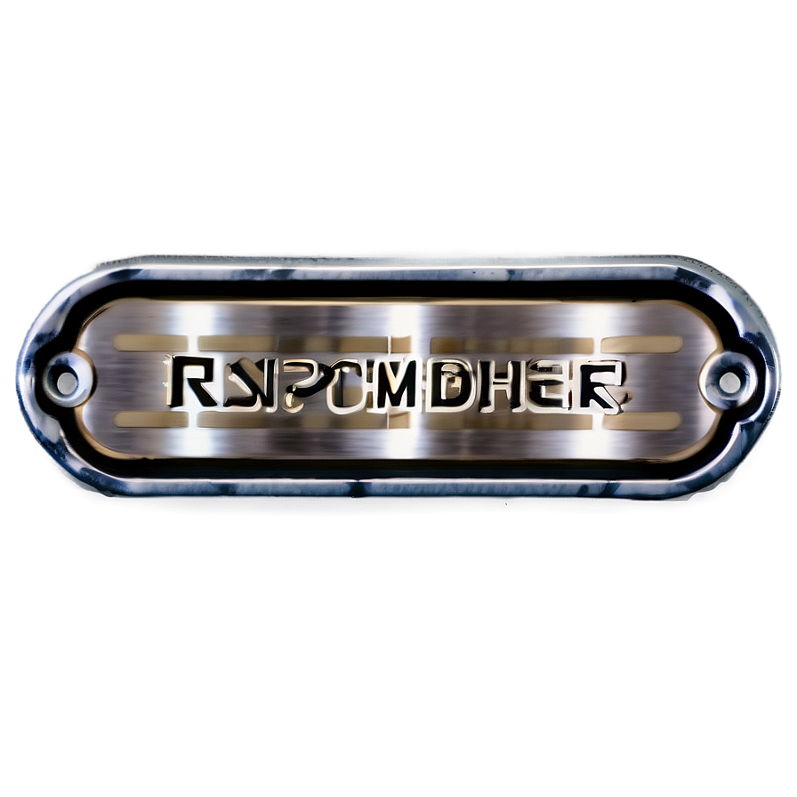 Customized Metal Nameplate Png Wah19