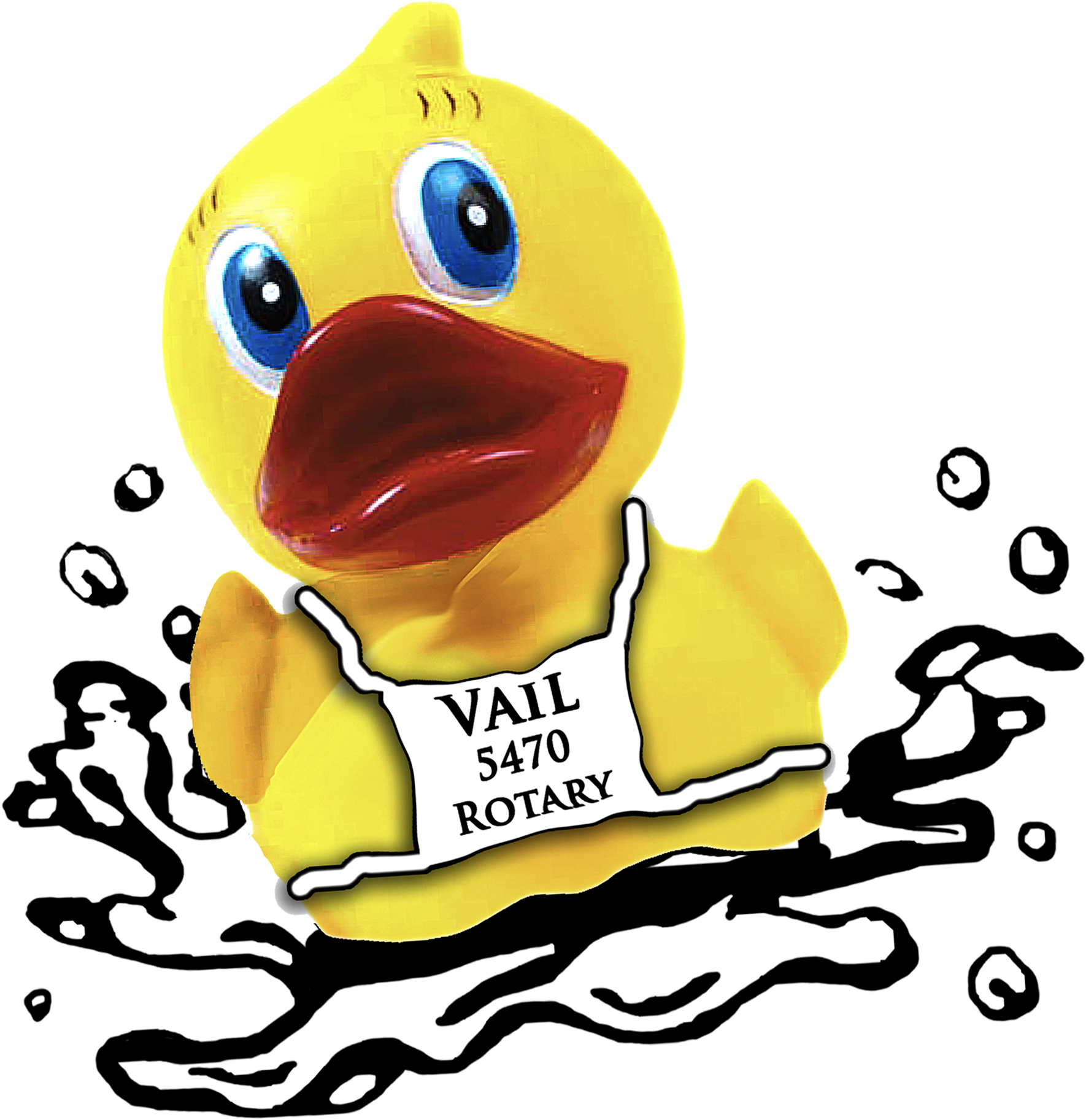 Customized Rubber Duck Vail Rotary Logo