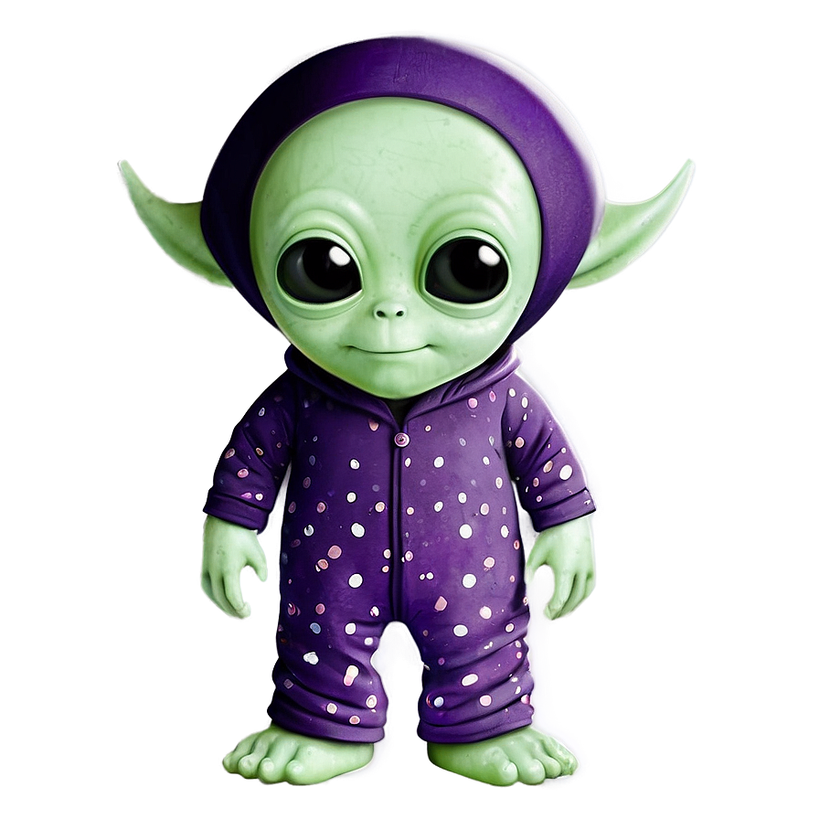 Cute Alien In Pajamas Png Xfj17