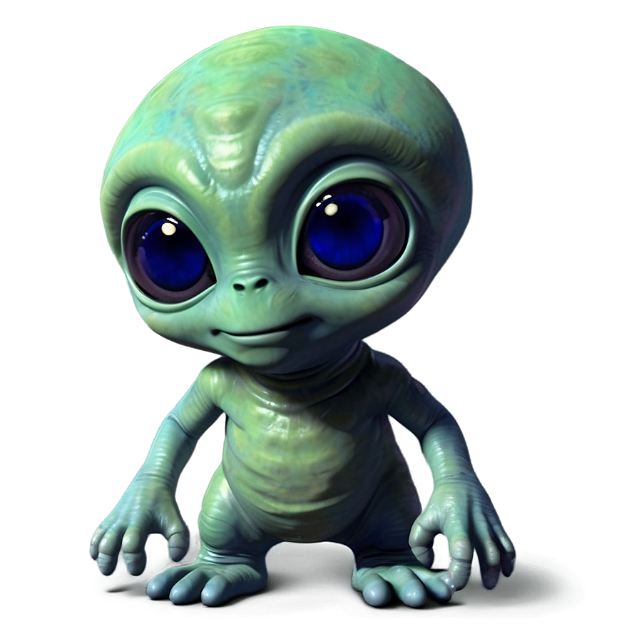 Cute Alien On Adventure Png 92