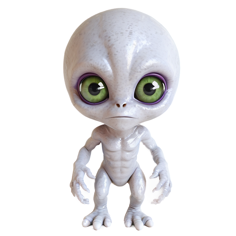 Cute Alien With Big Eyes Png Hsr89