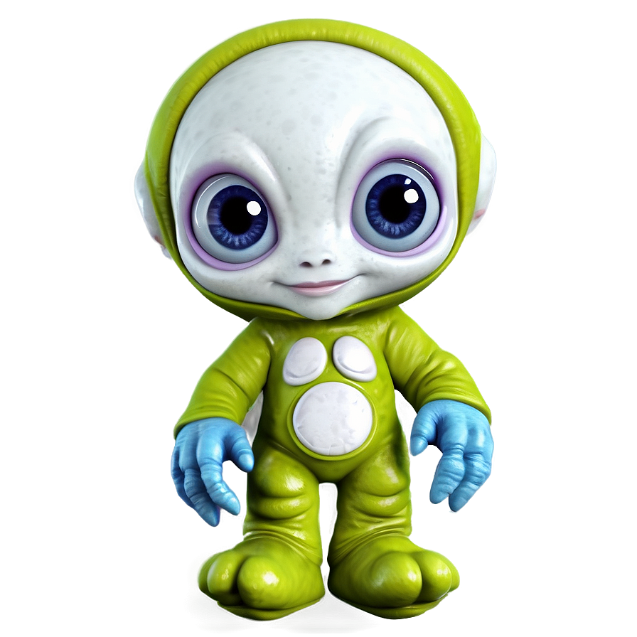 Cute Alien With Moon Png 30