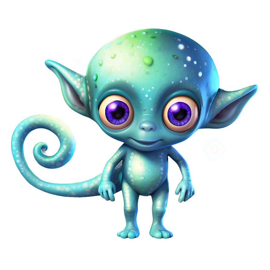 Cute Alien With Stars Png Jvm