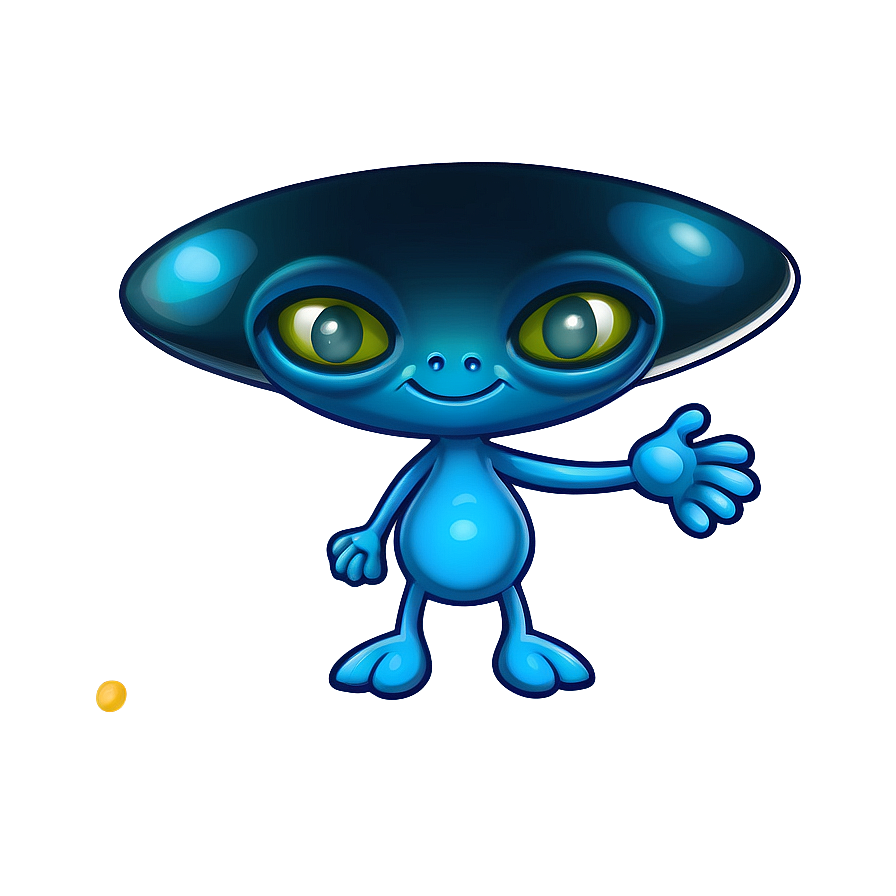 Cute Alien With Ufo Png Pio