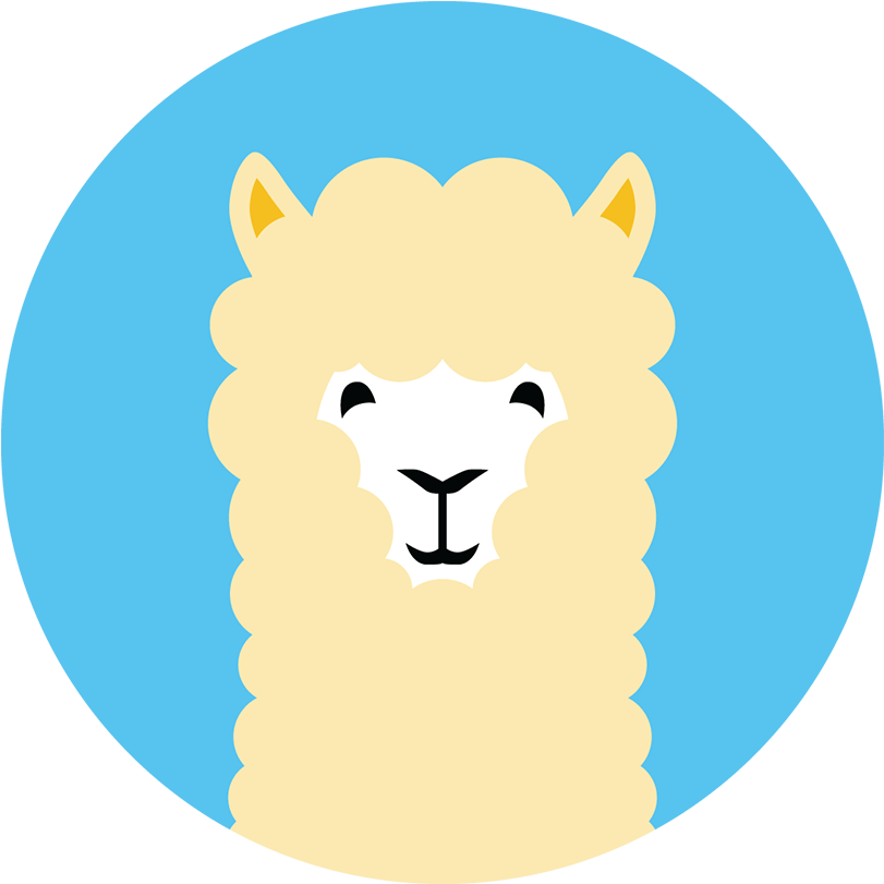 Cute Alpaca Cartoon Graphic