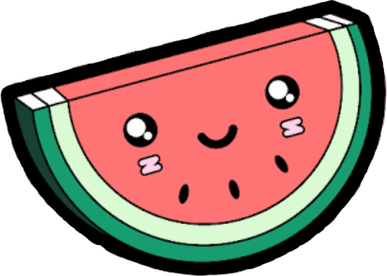 Cute Anthropomorphic Watermelon Slice