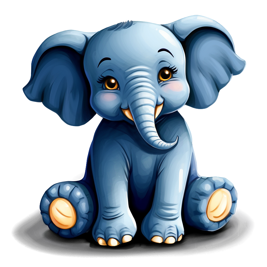 Cute Baby Elephant Illustration Png 06122024