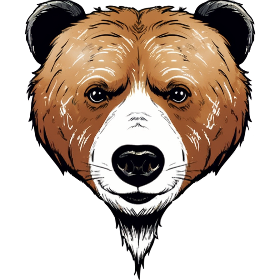 Cute Bear Head Drawing Png Jsv