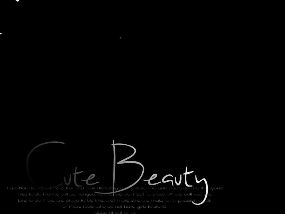 Cute Beauty Text Design