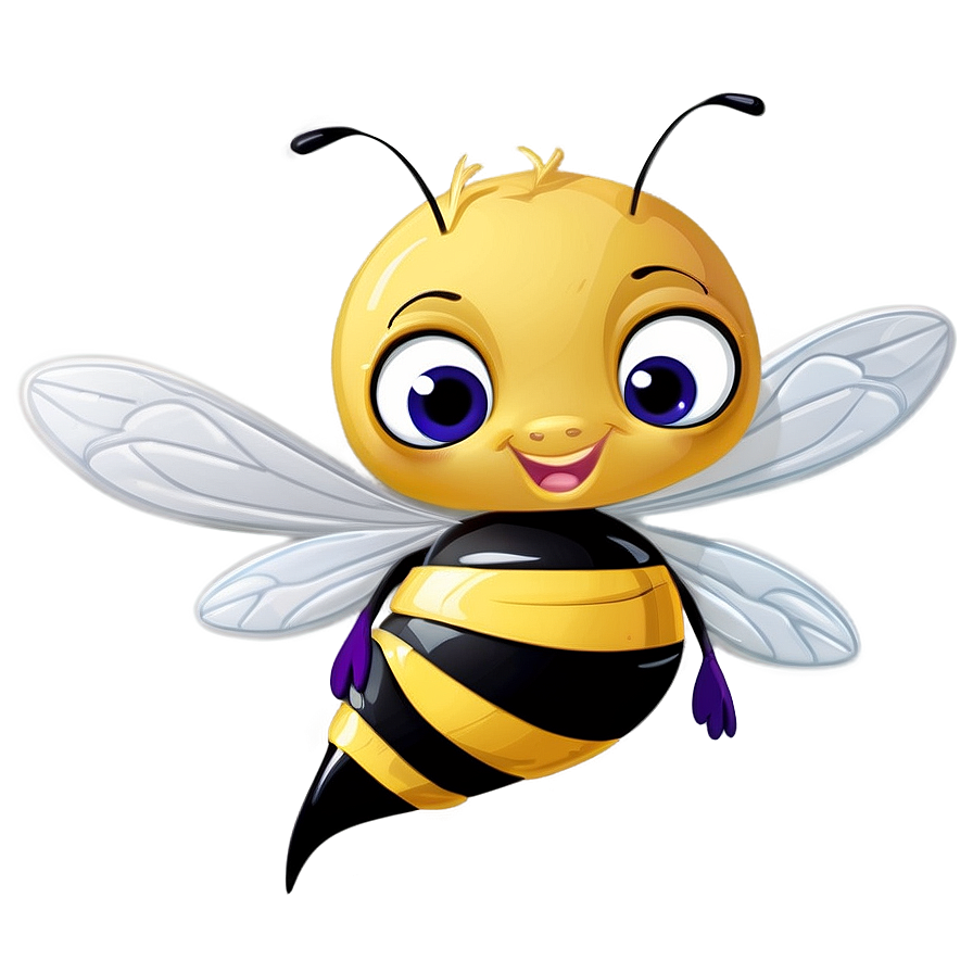 Cute Bee With Wings Png Anq33