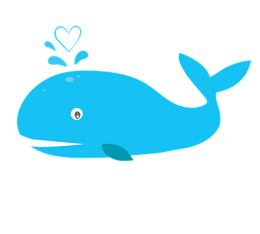 Cute Blue Whale Cartoon