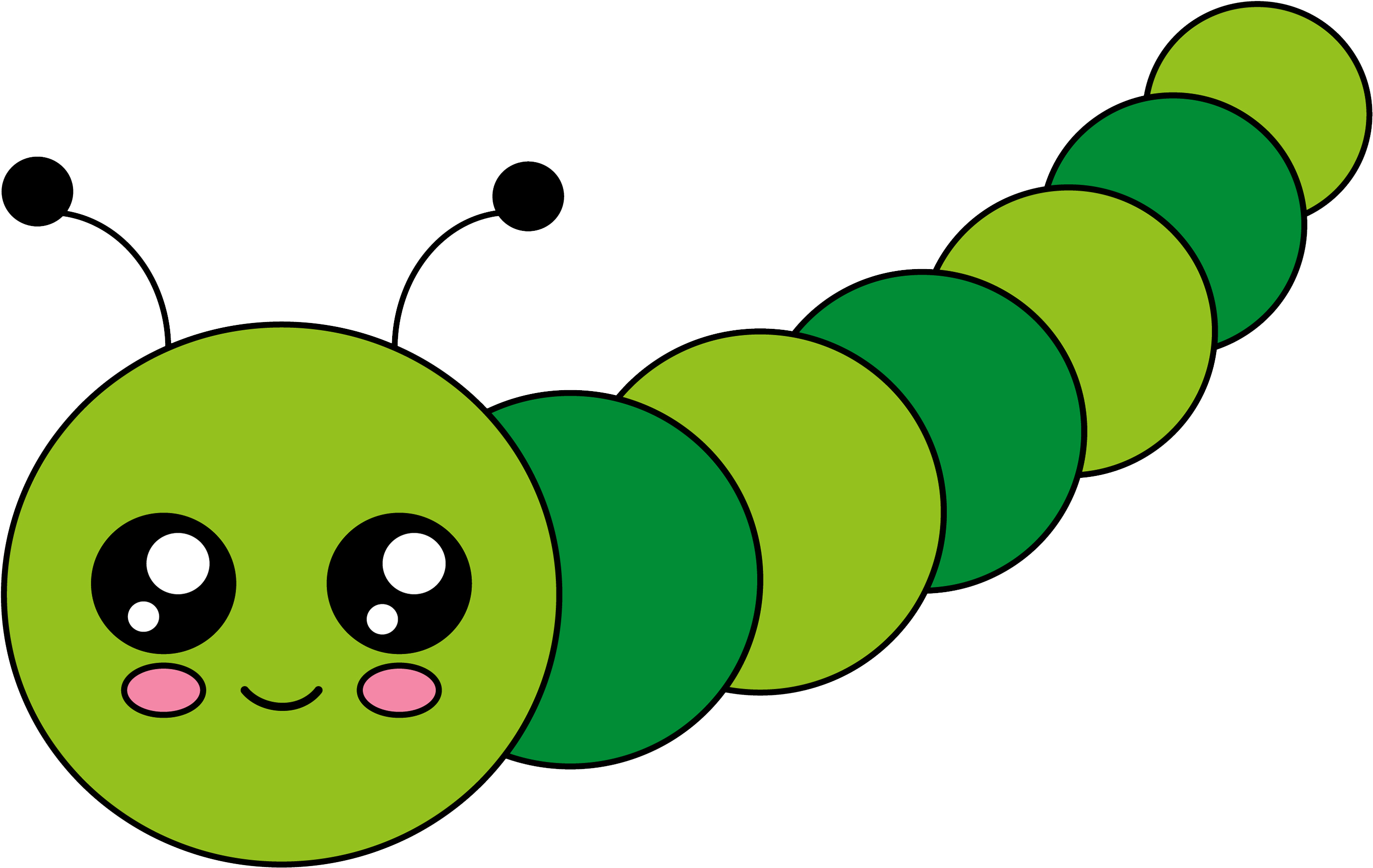 Cute Cartoon Caterpillar