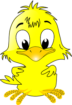 Cute Cartoon Chick Illustration