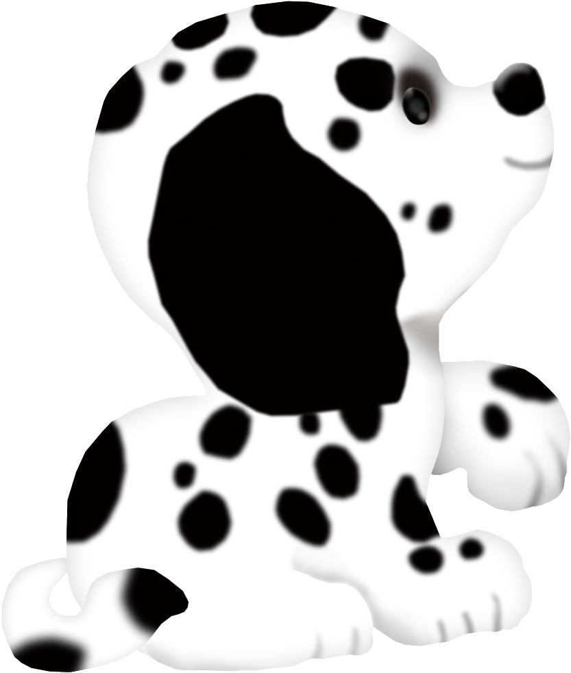 Cute Cartoon Dalmatian Puppy