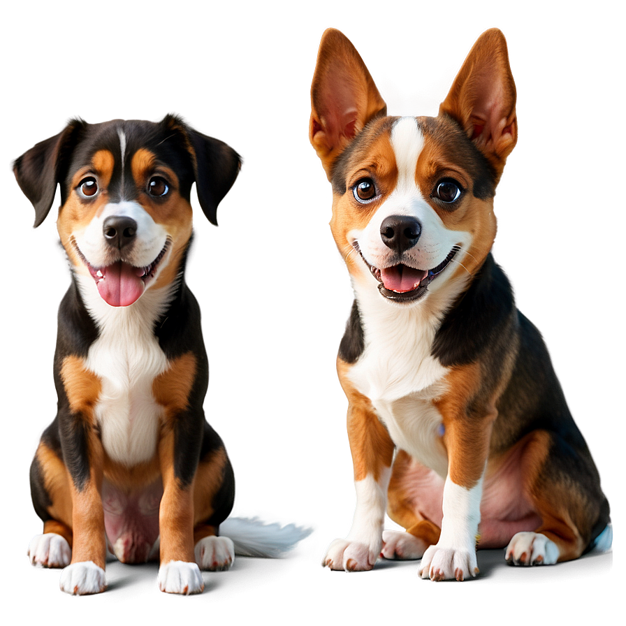 Cute Cartoon Dog Poses Png 78