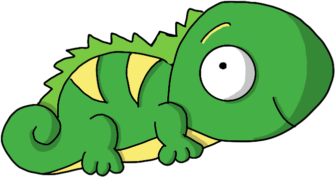 Cute Cartoon Iguana