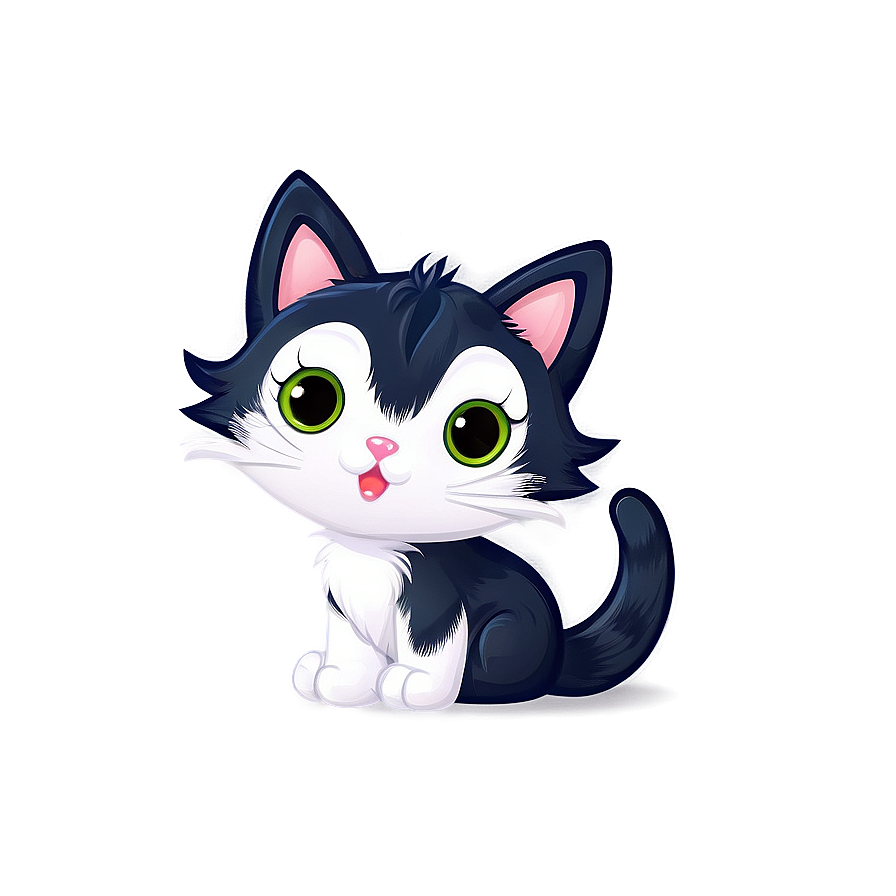 Cute Cartoon Kawaii Cat Png 06242024