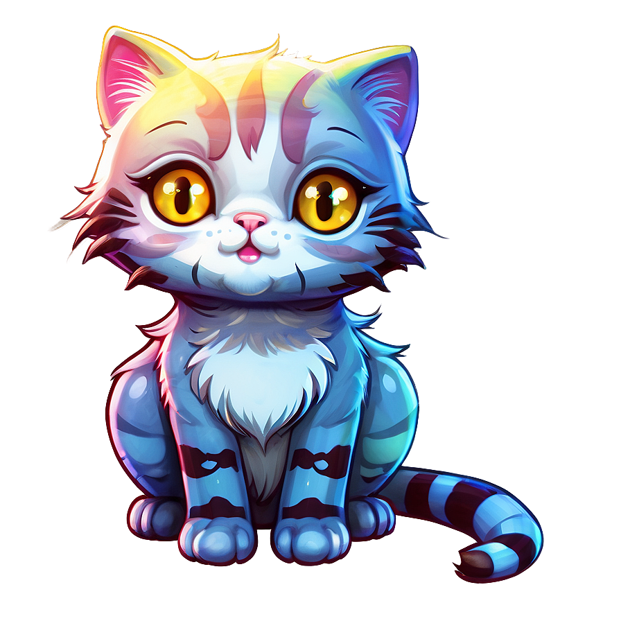 Cute Cartoon Kawaii Cat Png 06242024