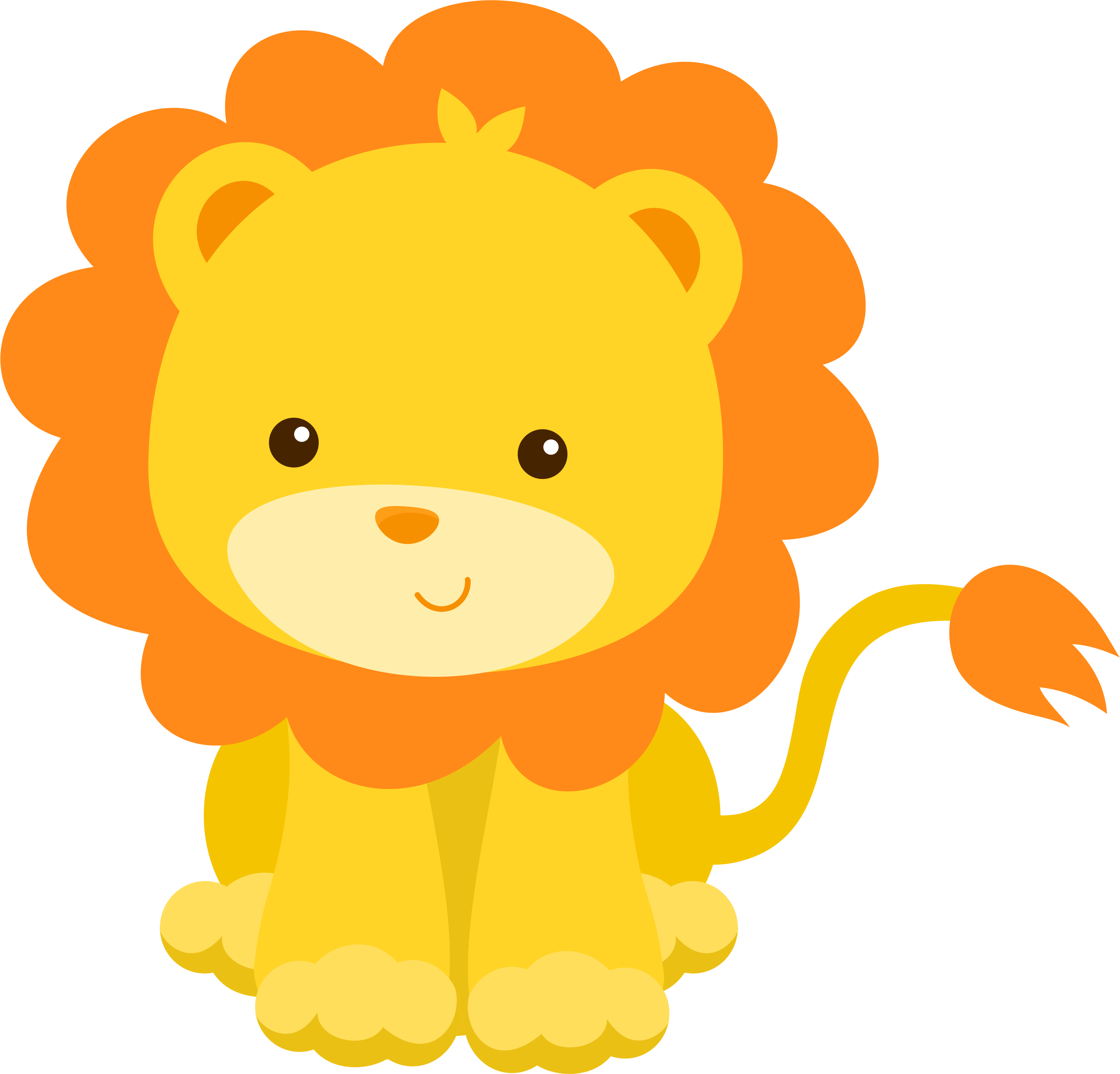 Cute Cartoon Lion Illustration