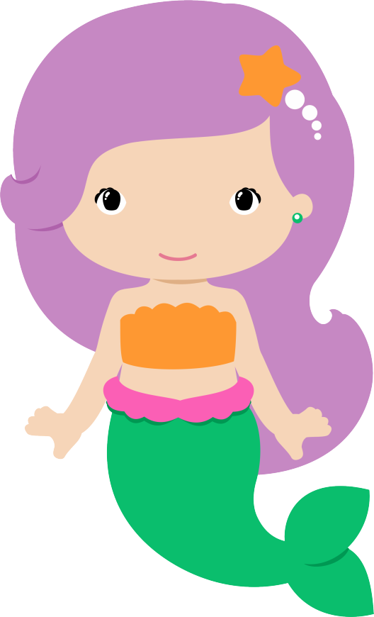 Cute Cartoon Mermaid Clipart