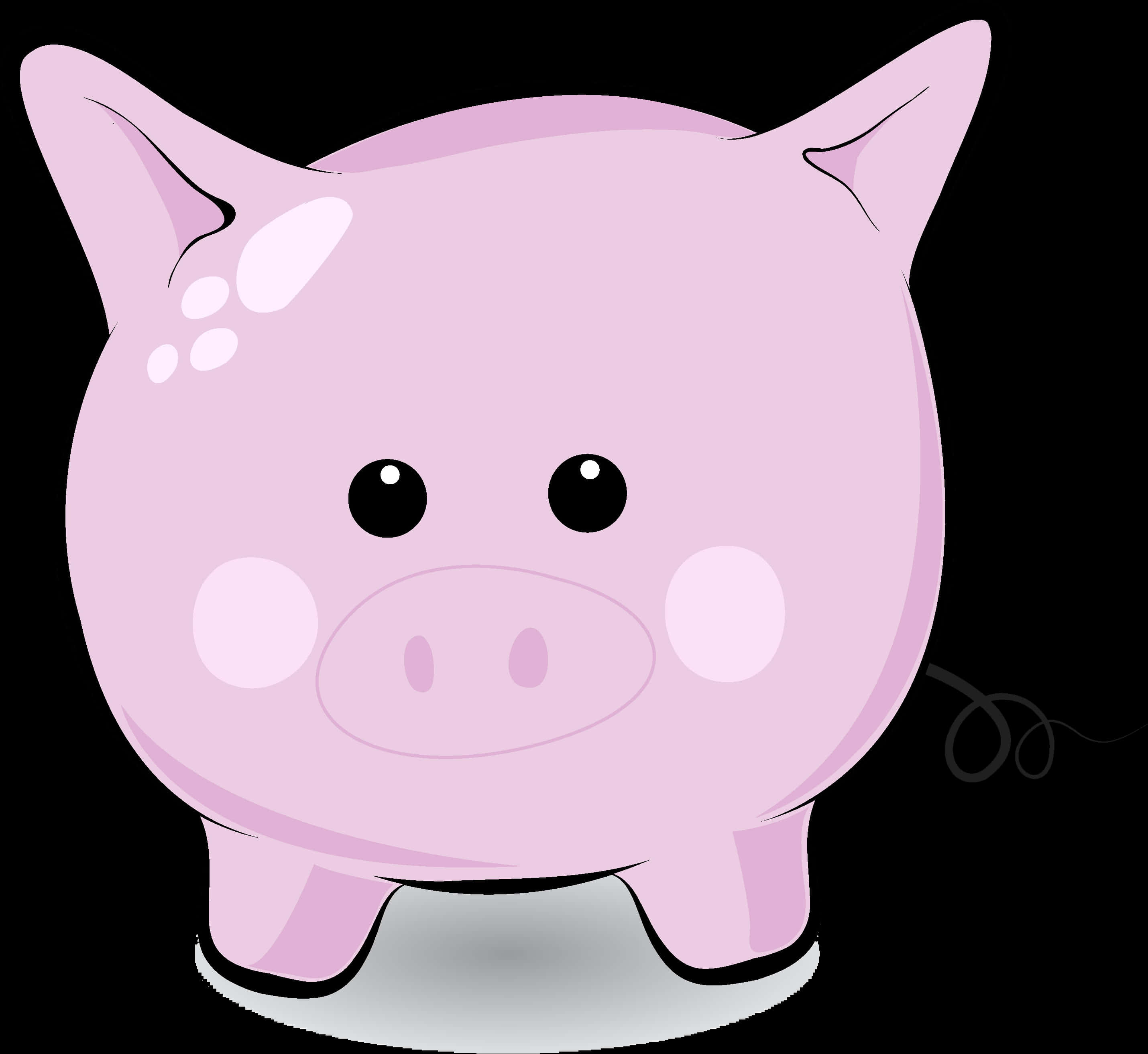 Cute Cartoon Pig Illustration