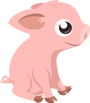 Cute Cartoon Piglet