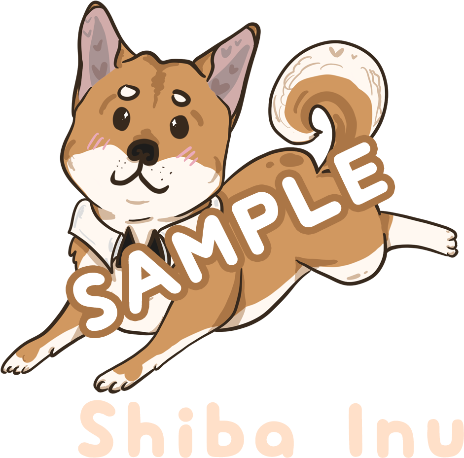 Cute Cartoon Shiba Inu