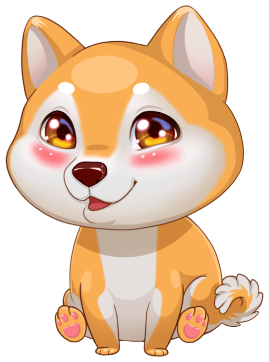 Cute Cartoon Shiba Inu