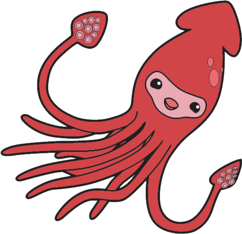 Cute Cartoon Squid