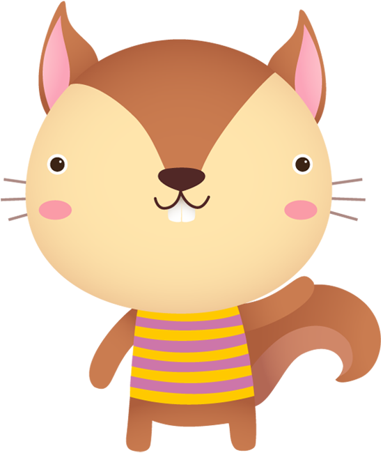 Cute Cartoon Squirrel Illustration