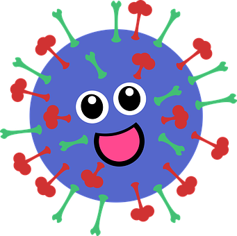 Cute Cartoon Virus Character