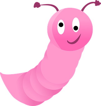 Cute Cartoon Worm